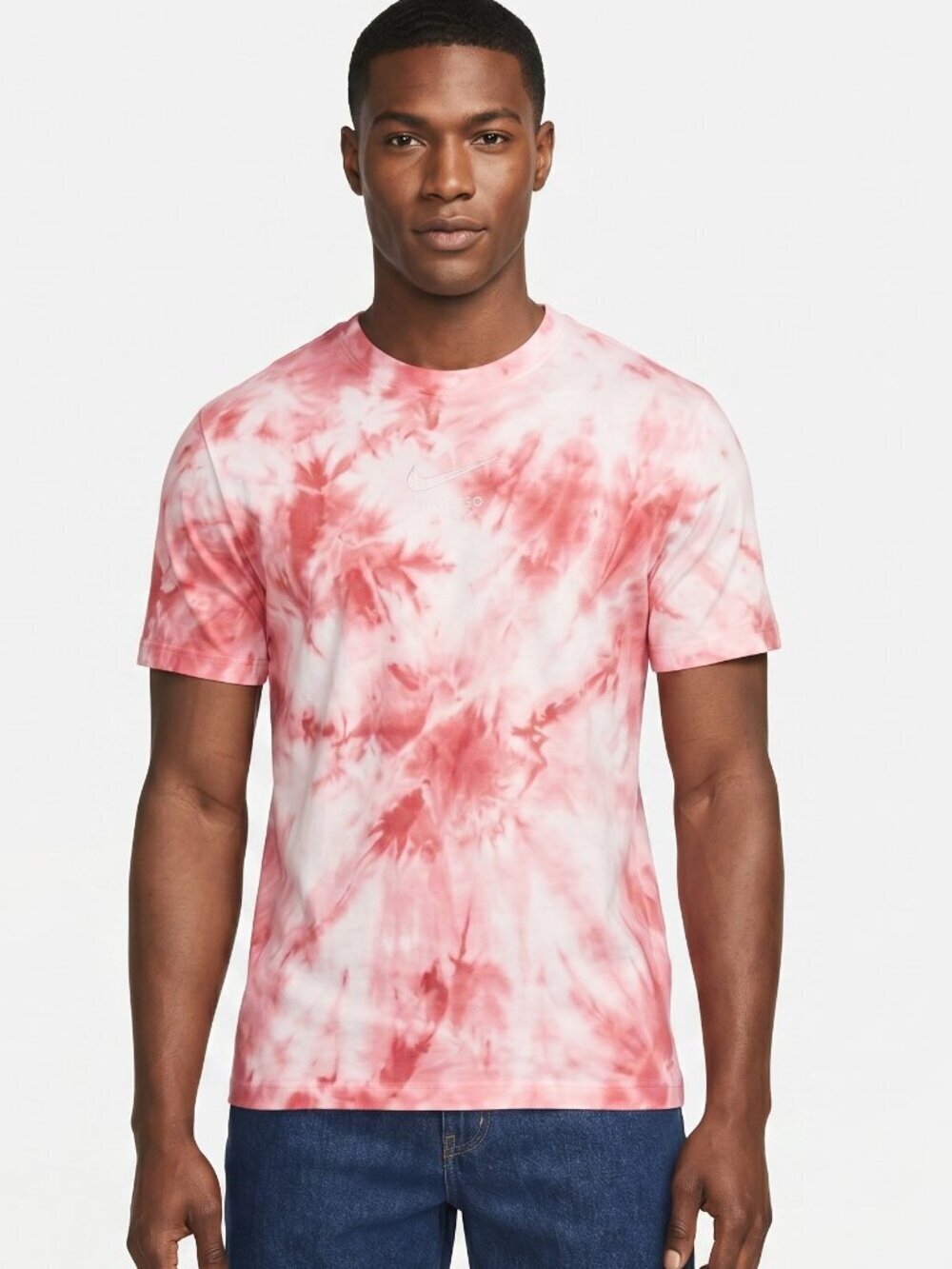 Pink Nike tie Dye Tee Shirt T-shirt Handmade Size Large  Short Sleev